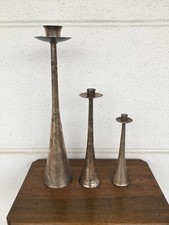 3  Kerzenständer versilbert, Gunther Lambert,  65 /42/32 cm hoch