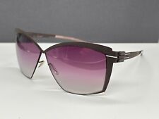 IC! Berlin Sonnenbrille Damen Grau lila Groß L XL Eckig Provocante chic NP:399€