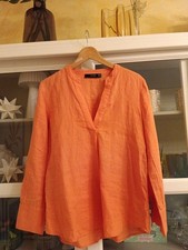 Tunika Bluse Chiffon Gr. S 36/38/40 Neu. Leinen Zartes Orange Letztes Bild Passt