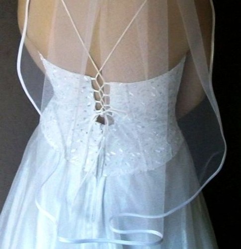 Schleier kamm weiß ivory - weiß,