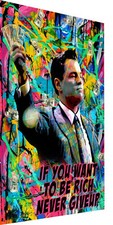 Leinwand Bilder Wolf of Wall Street Pop Art Wandbilder -Hochwertiger Kunstdruck