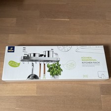 Küchen-Wandregal (TCM-Tchibo) variable Befestigung 18/10 Edelstahl Haken Ü403