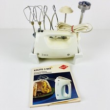 Krups Typ 321 Handmixer 3 Mix 100W Mixer Weiß Zubehör Fixbord Kult Funktioniert