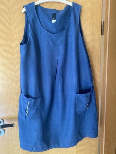 Jeansblau leinenkleid evtl - leinenkleid, 48