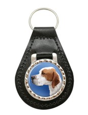 Englische Pointer Leder Schlüsselanhänger