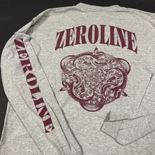 vintage 90s ZERO-LINE Longsleeve Shirt XL GERMAN HARDCORE BAND Impact Records
