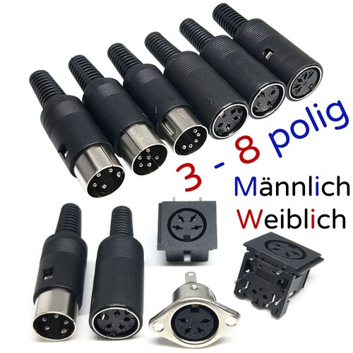 Din steckverbinder polig - din-steckverbinder, |