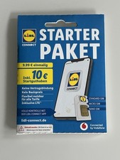 Lidl Connect Starterpaket SIM-Karte 10 Prepaidkarte by Vodafone NEU OVP 4G VIP