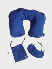 Nackenkissen Nackenhörnchen Set aufblasbares Reisekissen Camping Flug  Auto