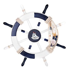 2. Wahl Steuerrad  Deko Schiffssteuerrad Bootssteuerrad Holz  Maritim 45cm (8)