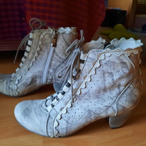 Simen leder stiefeletten - leder, grau