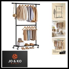 Kleiderständer im Industriedesign, bis 110 kg belastbar, Garderobenständer au...