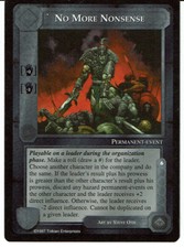 MITTELERDE DAS LIDLOSE AUGE SELTENE KARTE KEIN UNSINN MEHR ex