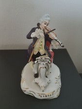 Porzellan Figur Barock Geige Musiker Wilhelm Rittirsch Porzellanfabrik Germany