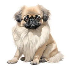 6x stickers Pekingese car