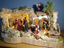 Weihnachtskrippe, Orientalische Krippe mit Beleuchtung und Figuren!