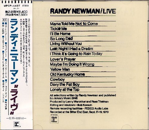 Randy newman live - randy, album