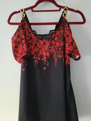 Trachtenshirt schwarz rot - trachtenshirt, schwarz/rot
