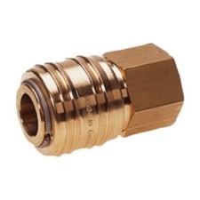 5x Mader Kupplungsdose einseitig absperrend NW 7,2 Messing Innengewinde IG 1/2