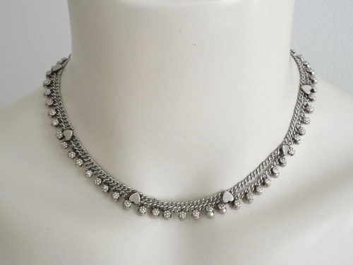 Kette collier silberton herz - silberton,
