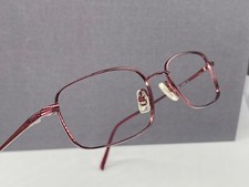 Calvin Klein Brille Herren Damen Rot braun Groß Eckig Metall 541 NP:228€