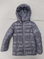 Pocopiano Mädchen Winterjacke Parka Anorak Gr. 128 dunkelblau abnehmbare Kapuze