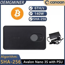 Canaan Avalon Nano 3S 6TH/s Bitcoin Miner White (with PSU)