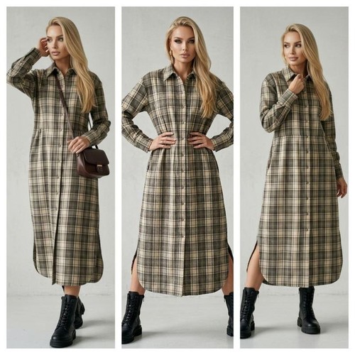 Women cos dress - dress, khaki