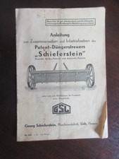 Anleitung ... Düngerstreuer "Schieferstein" Maschinenfabrik Lich, Hessen