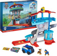PAW Patrol, Lookout Tower, Hauptquartier Spielset mit 1 Chase Basis Fahrzeug, 2