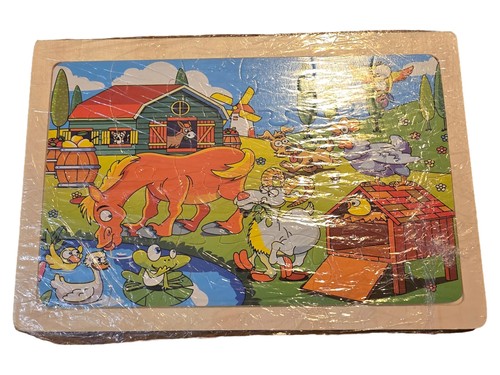 Steckpuzzle bauernhof holz - bauernhof, 24