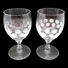2 Ingrid Glas Polka Dots Punkte Likörgläser Schnaps 70er Jahre Vintage 10cm Glas