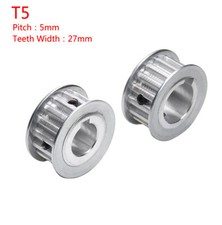 T5 12-60Zähne Zahnriemenrad Zahnriemenscheibe B:27mm Riemenscheibe Mit Keyway