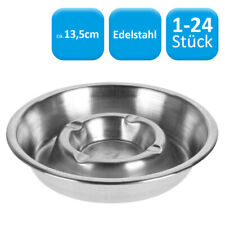 1-12 x Edelstahl Aschenbecher