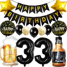 Luftballon 33. Geburtstag Deko