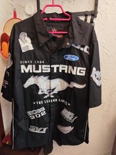 FORD MUSTANG  SHIRT Official Licensed Mechanic Hemd Kurzarm Club Crew Work V8