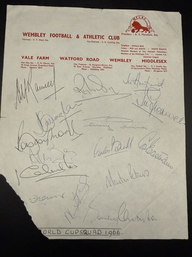 England 1966 signiert 15 - wm,