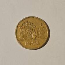 Spanische 500 Pesetas Münzen 