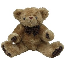 Bukowski Design Teddybär karierter Schleife und beweglichen Gliedern Kuscheltier