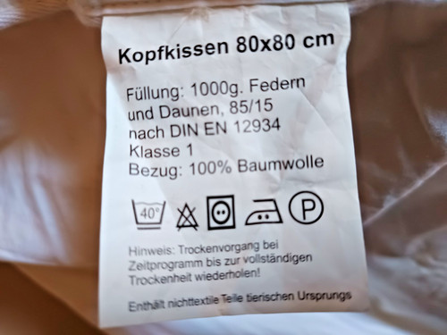 Kopfkissen füllung 1000gr - kopfkissen,