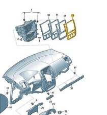 Original Blende Abdeckung mitte schwarz VW Eos Scirocco 1Q0858069J 041 Neu