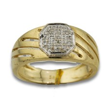 Bicolor Diamant Gold Ring 585