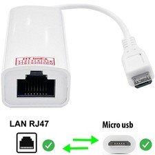 Weiß Micro USB RJ45 LAN