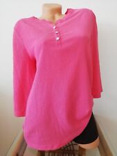 Gr. 42-44*50*56 Mia Moda Damen Shirt 3/4 Arm Polyesterkrepp pink - 40% Rabatt