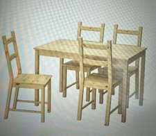 esse tisch mit 4 stühle und Kissen