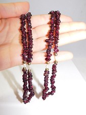 Rot Granat Kieselstein Perlen Weiß Biwa-See Lang Stränge 28 " Halskette 9i 34
