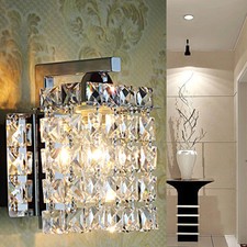 Wand lampe chrom - chrom, kristall