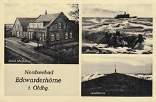 Eckwarderhörne Butjadingen AK 1951 Mehrbild Hotel Niedersachsen 2205296