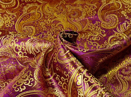 Lurex jacquard stoff brokat - jacquard,