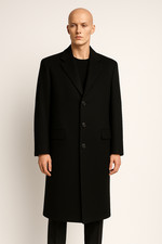 Cashmere Mantel Herren Gr. 25 XL Kurzgröße | Anthrazit | Kaschmir Winter Coat